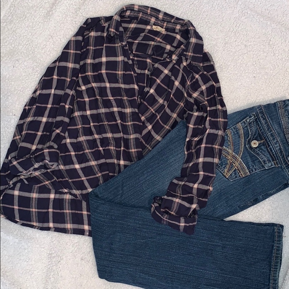 Hollister Plaid Top